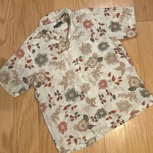 Men’s Linen Floral Shirt